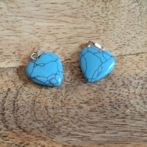 edelsteen hanger Blauwe Howliet (synth) 14mm