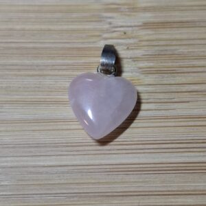 edelsteen hanger rozenkwarts hartje 12mm